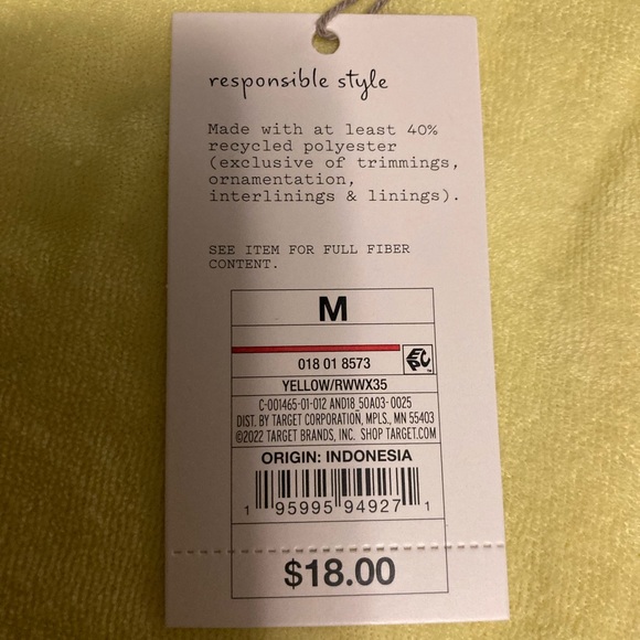 👚(bundle 4 items w/👚for $16) Yellow terry tank by a New Day - Picture 5 of 7